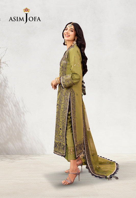 AJCD-10 EMBROIDERED TWISTED SILK 3 PCS