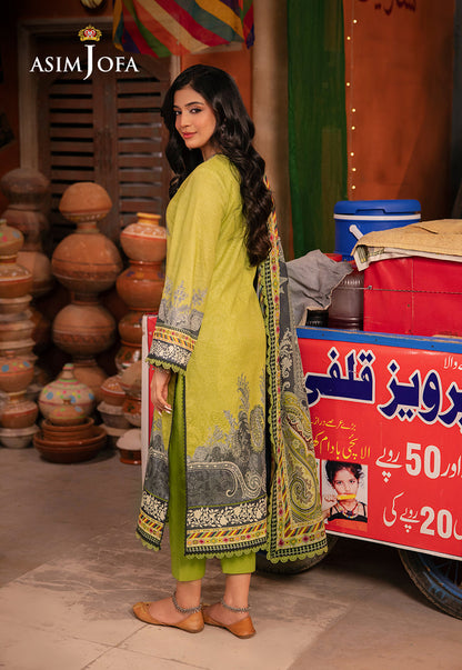 AJEL-01  PRINTED LAWN 3 PCS