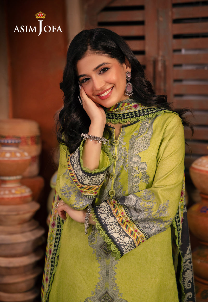 AJEL-01  PRINTED LAWN 3 PCS