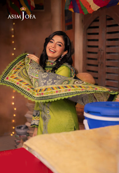 AJEL-01  PRINTED LAWN 3 PCS