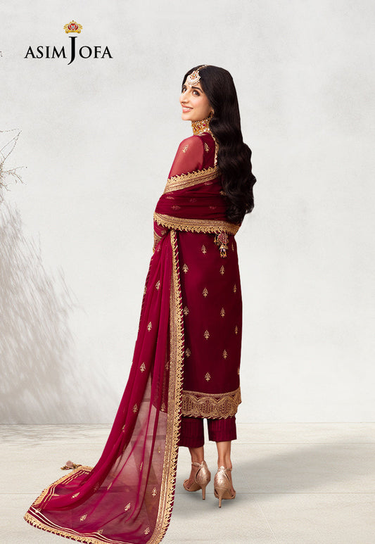 AJCD-05 EMBROIDERED CHIFFON 3 PCS