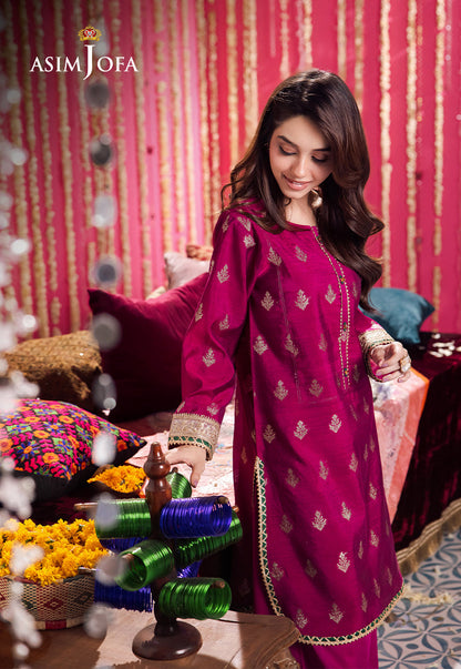 AJFP-07 STITCHING PATTERN ZARI JACQUARD 2PC