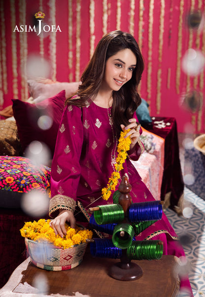 AJFP-07 STITCHING PATTERN ZARI JACQUARD 2PC