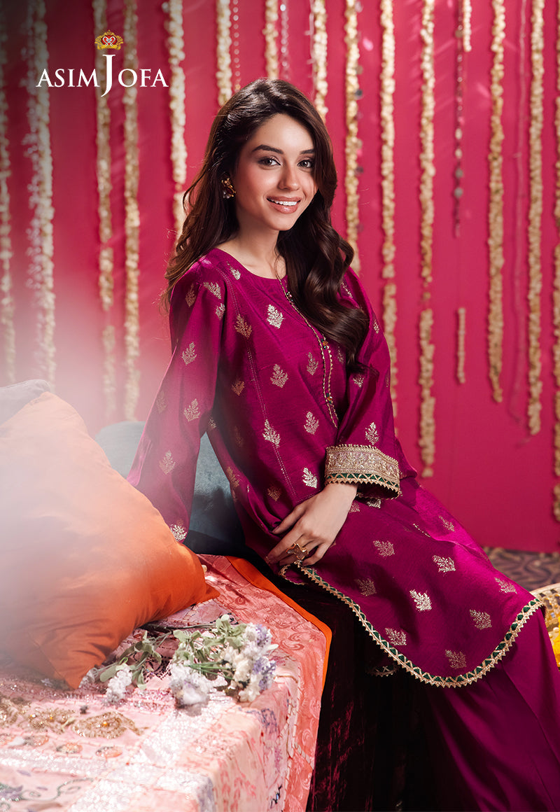 AJFP-07 STITCHING PATTERN ZARI JACQUARD 2PC