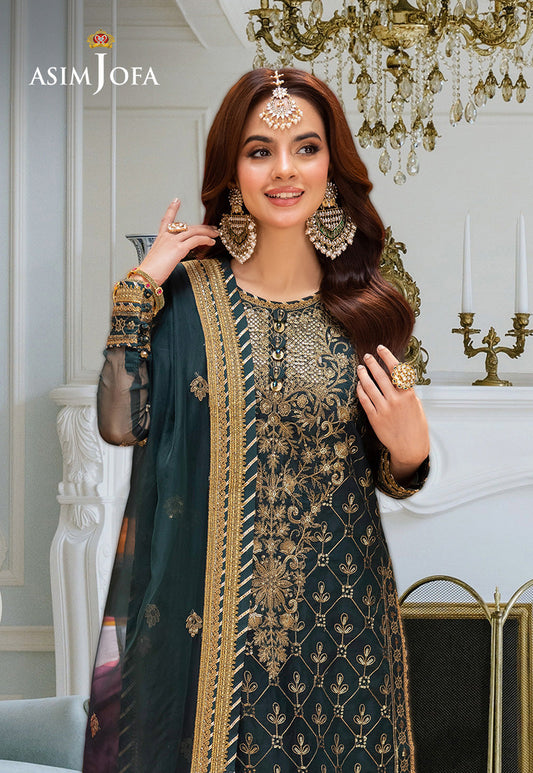 AJEM-25 EMBROIDERED ORGANZA 3 PCS