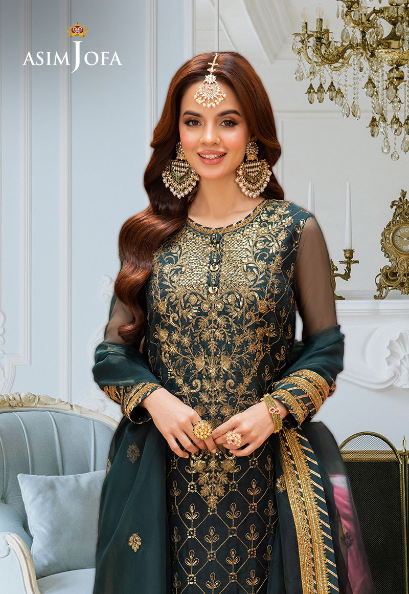 AJEM-25 EMBROIDERED ORGANZA 3 PCS