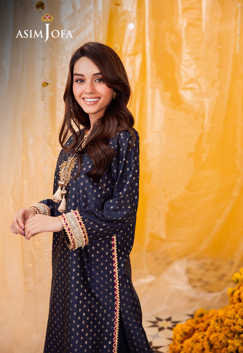 AJFP-13 EMBROIDERED ZARI JACQUARD 2PC
