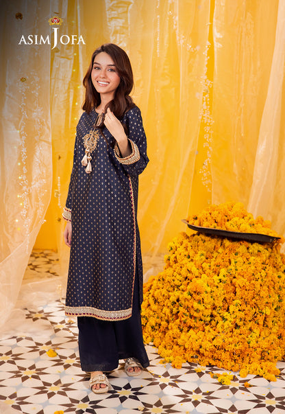 AJFP-13 EMBROIDERED ZARI JACQUARD 2PC