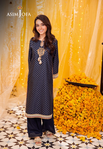 AJFP-13 EMBROIDERED ZARI JACQUARD 2PC