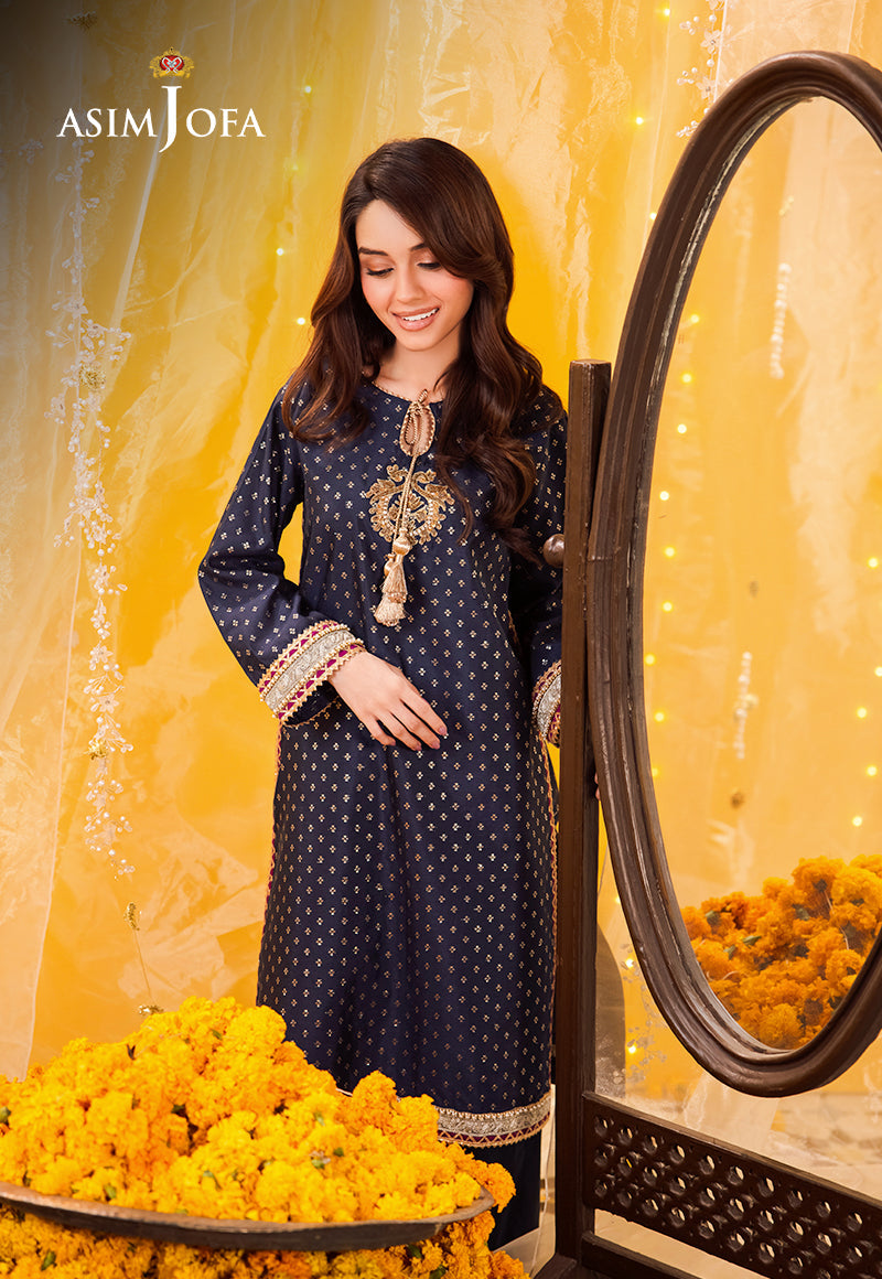 AJFP-13 EMBROIDERED ZARI JACQUARD 2PC