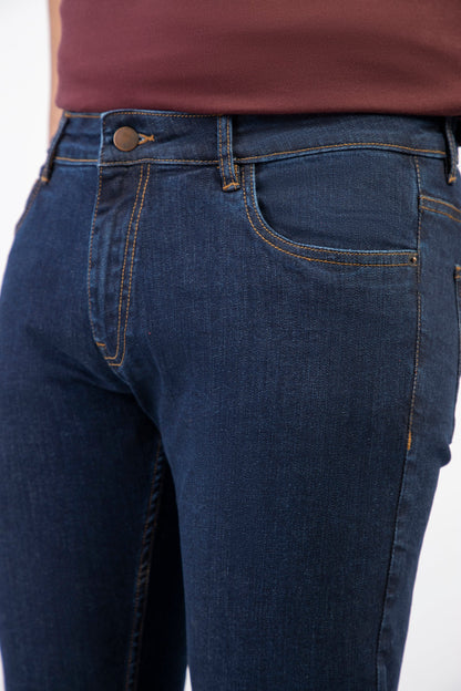 Latest Navy Blue Denim Jeans-Paint (Stretchable) Pakistan