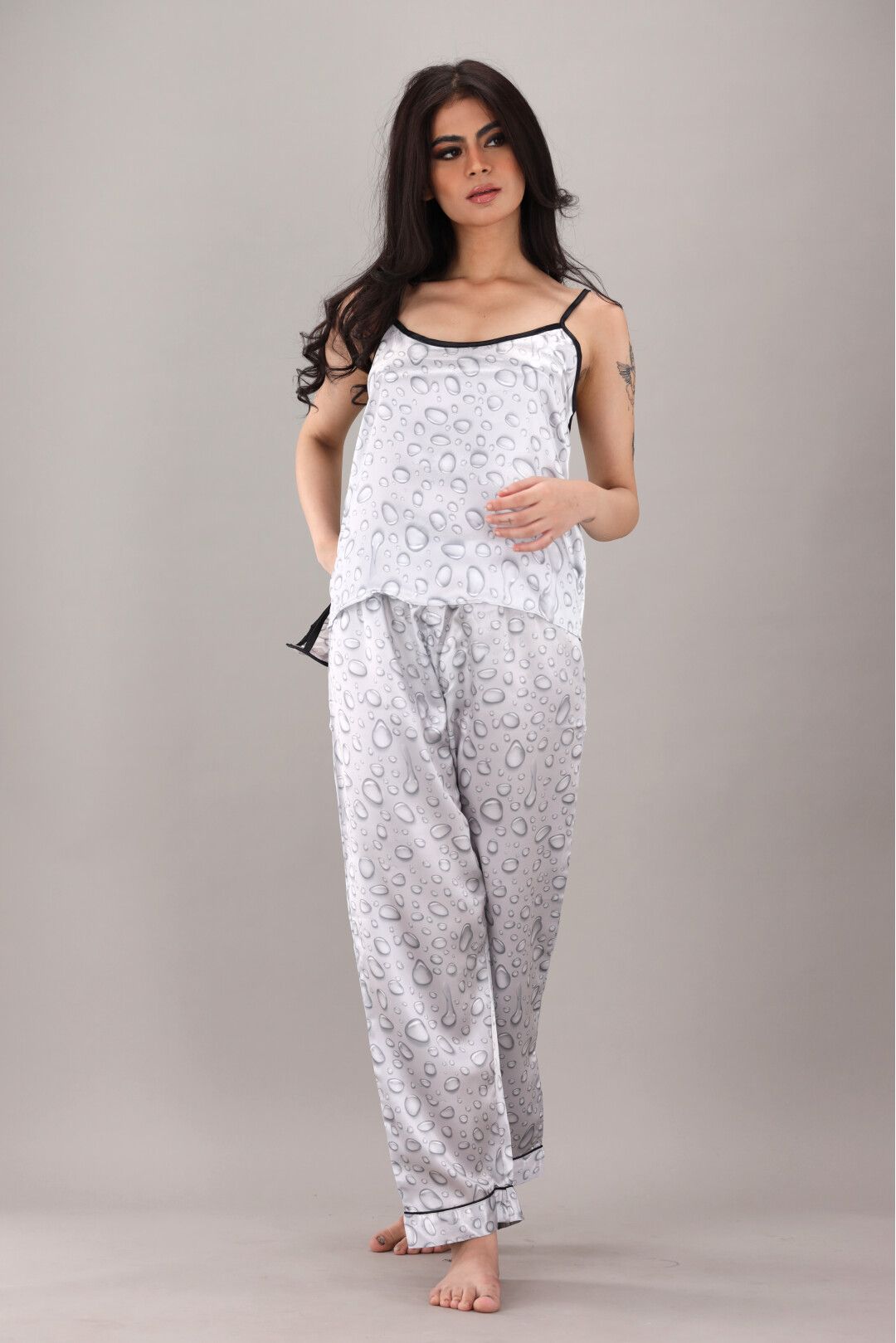 Eshaal Omani Serenity Nightwear â€“ Plush & Premium Sleepwear Silky Finish Night Dress For Women and Girls 7 Piece Night Wear Women's Pajama Sets