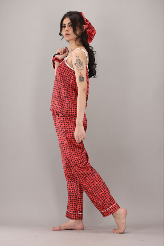 Eshaal Omani Chic Nightwear Collection â€“ Perfect Blend of Comfort & Fashion Silky Finish Night Dress For Women and Girls 7 Piece Night Wear Women's Pajama Sets