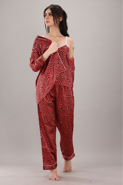 Eshaal Omani Dreams Nightwear â€“ Ultimate Comfort for Restful Nights Silky Finish Night Dress For Women and Girls 7 Piece Night Wear Women's Pajama Sets