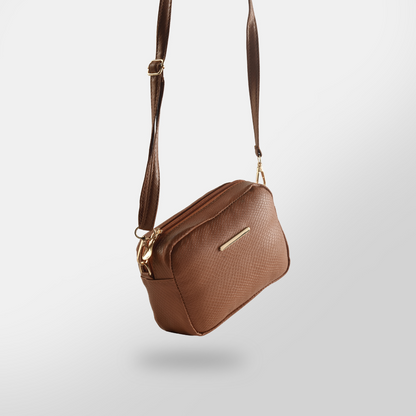 Buy Mini Snakeskin Square Bag - Brown in Pakistan