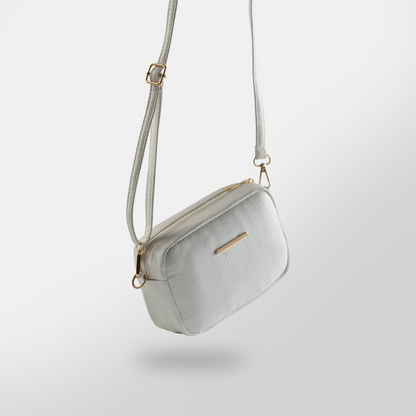 Buy Mini Snakeskin Square Bag - White in Pakistan
