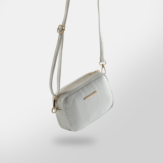 Buy Mini Snakeskin Square Bag - White in Pakistan