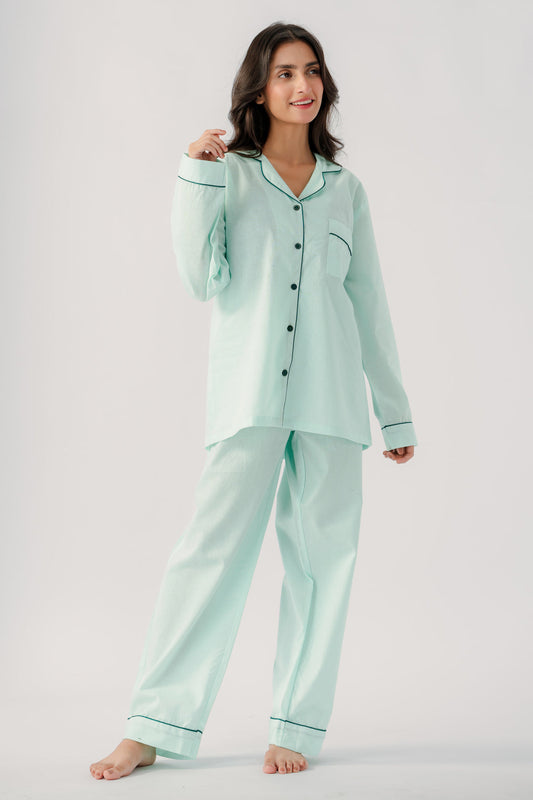 Marium Malik Cozy Pajama Set Super Soft 100% Cotton Nightwear For Women