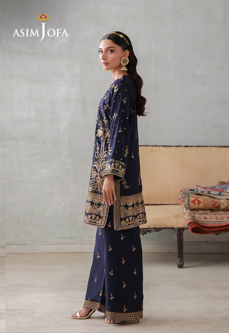 AJLPN-04 Embroidered Poly Silk Stitched 2pcs