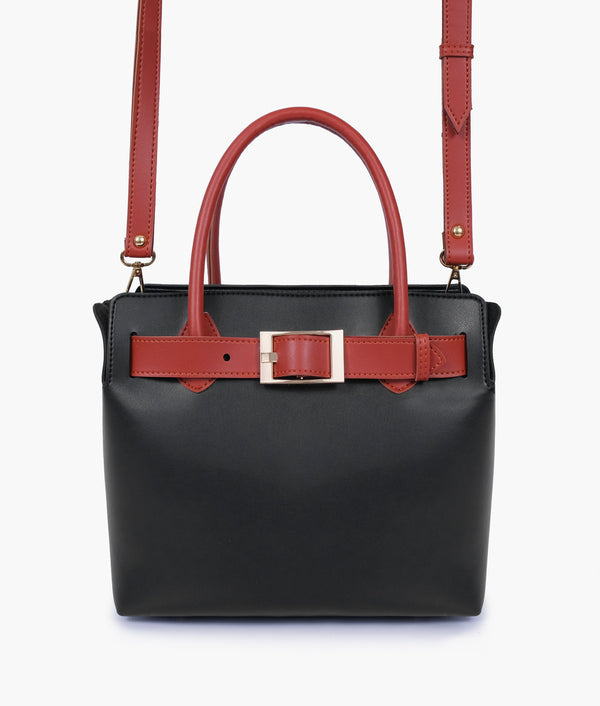 RTW Creation - Black handbag with front buckle