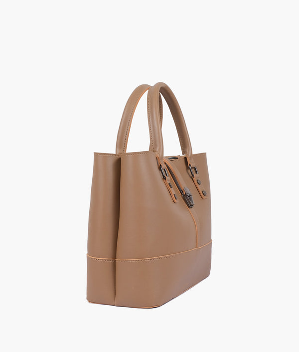 RTW Creation - Coffee multi-compartment shoulder bag