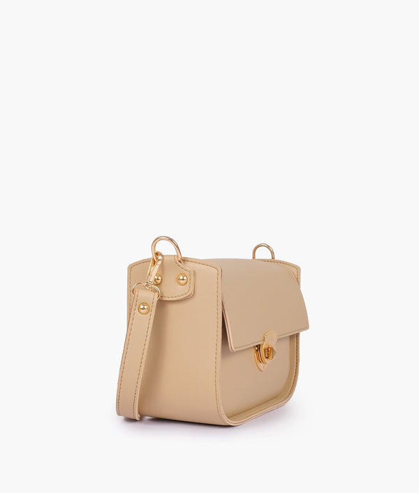 RTW Creation - Off-white saddle bag with twist lock