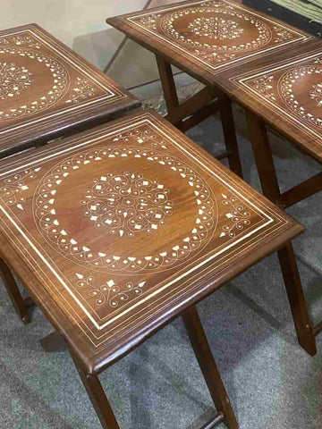 White Art Wooden Picnic Table Set Of 4