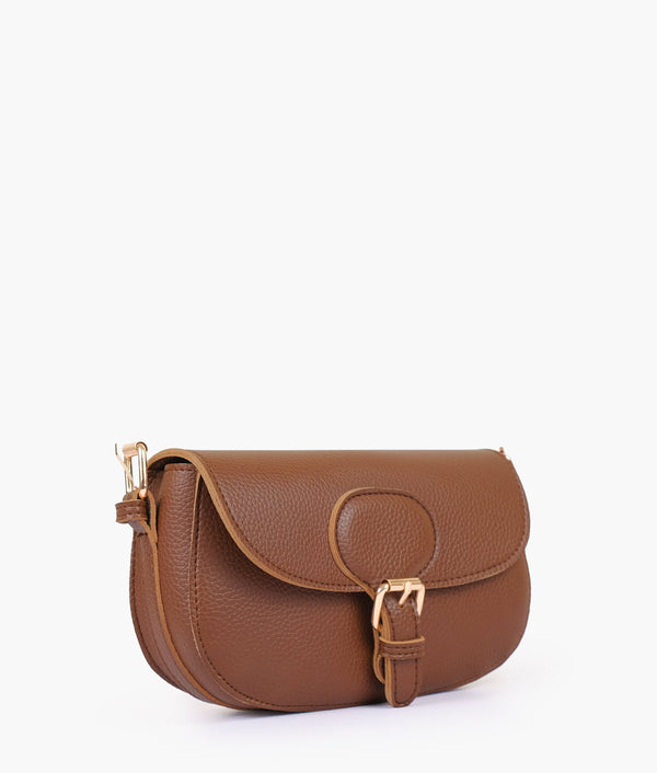 RTW Creation - Horse brown east-west shoulder bag