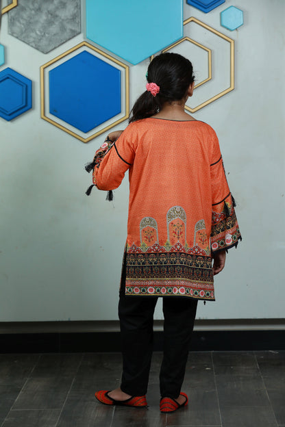 PRKT-025 Digital Printed Lawn Shirt & Cotton Trouser