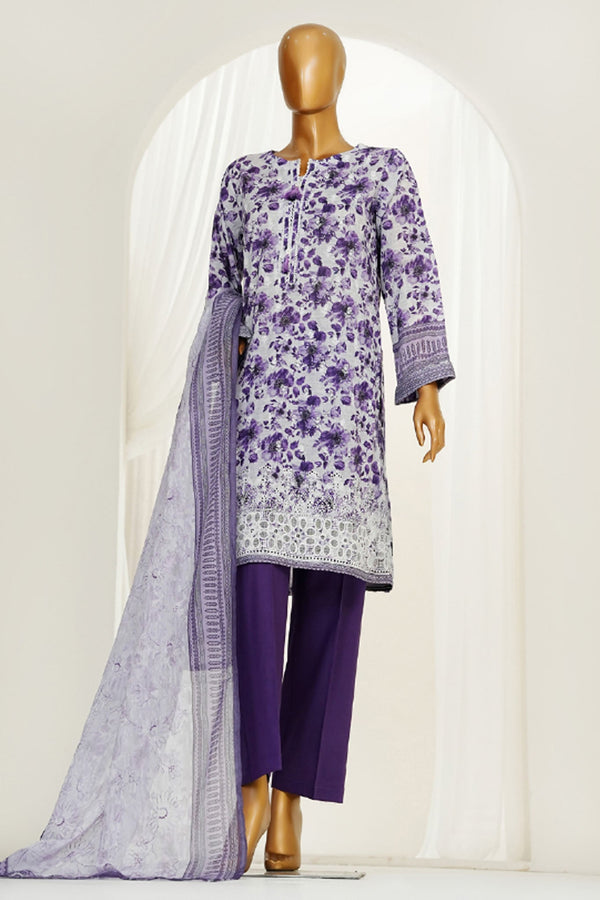 Printkari By HZ Stitched 3 Piece Chikankari Vol-04 Collection'2025-LPK-3P-502