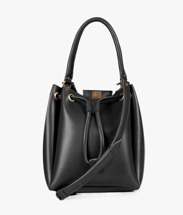 RTW Creation - Black drawstring bucket bag