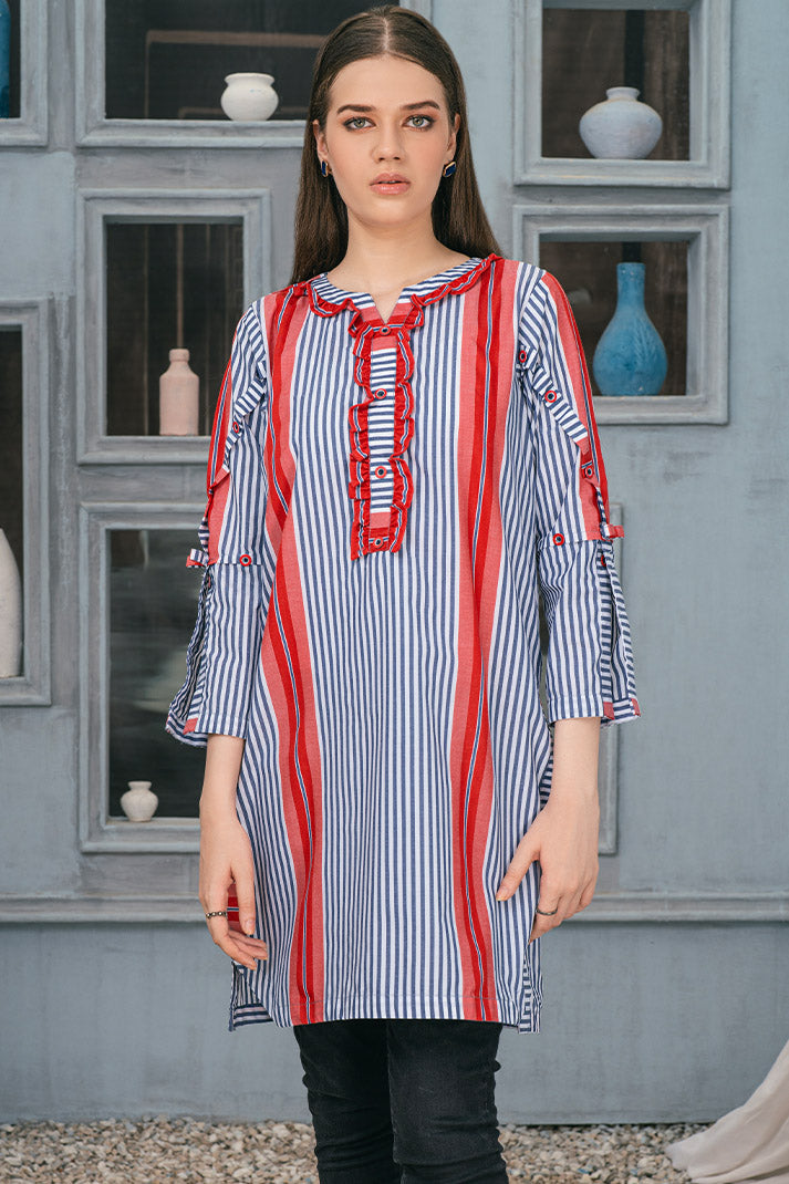 Yarn Dyed Check Fabric Tunic Kurta FRK-051