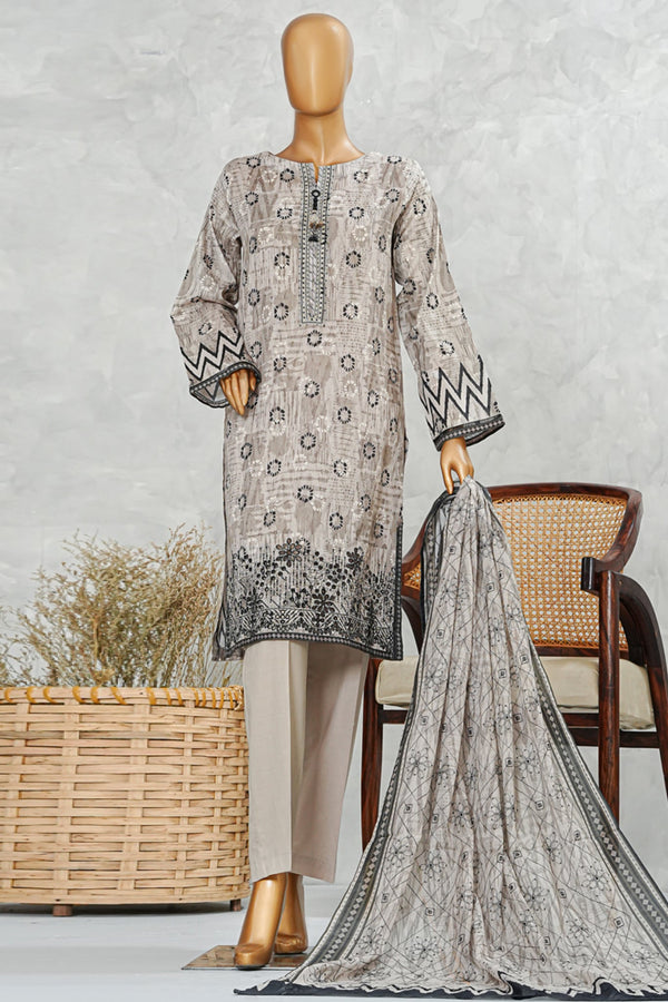 Printkari By HZ Stitched 3 Piece Chikankari Vol-05 Collection'2025-LPE-3P-507