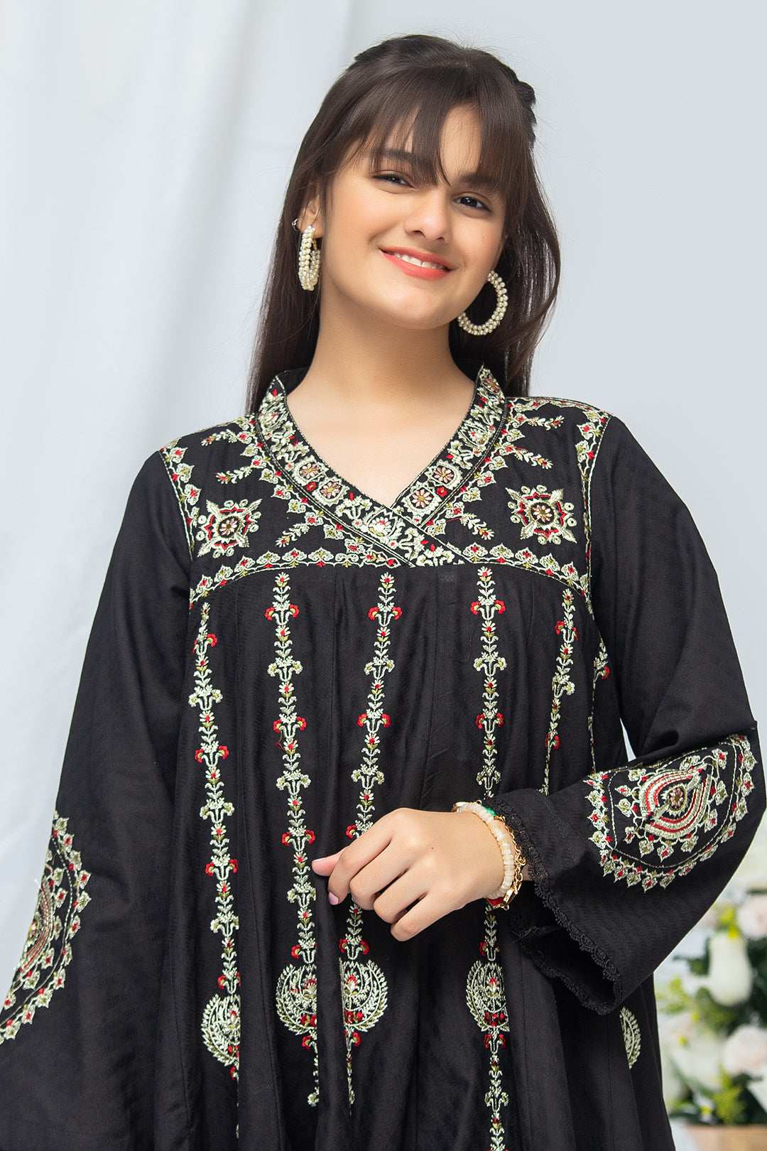 3PCS Jacquard Suit Shirt, Dupatta & Cotton Trouser SKU: EMB-038