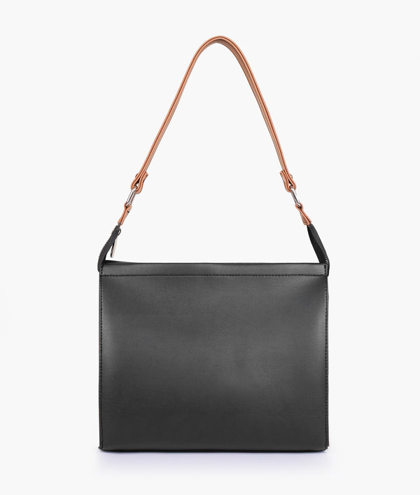 RTW Creation - Black and brown trio twist handbag