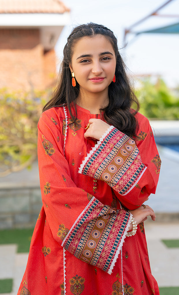 LAWN PRINTED SHIRT AND TROUSER, T-ALPRTW-028