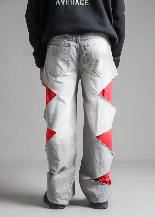 Denim Nylon Hybrid Pants