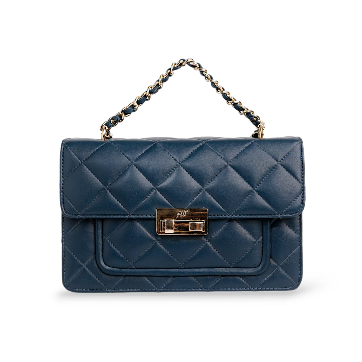 Flora Quilted Crossbody Leather Bag- tanbrown
