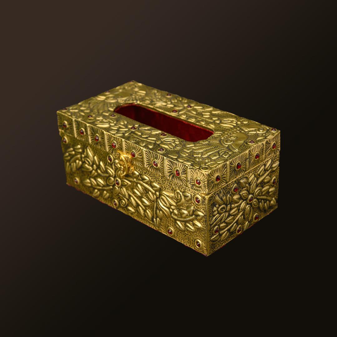 TISSUE BOX GOLDEN