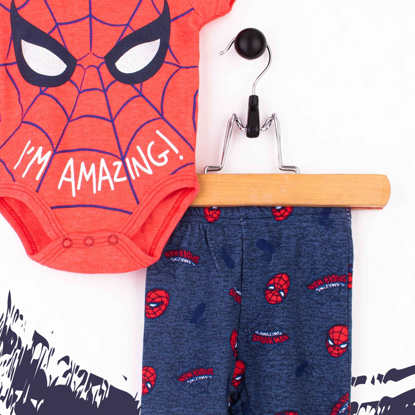 Baby Boy 3 Piece set Spider Print