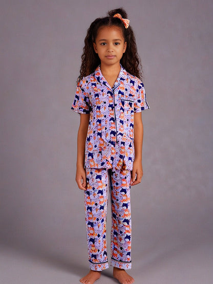 Kids klub cozy sleepwear breathable & light weight pajama set-animal-3