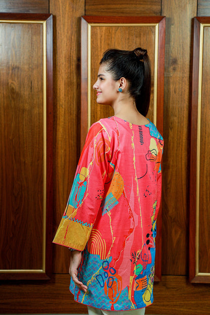 POP ART Digital Printed Lawn Shirt & Cotton Trouser SKU: PRKT-043