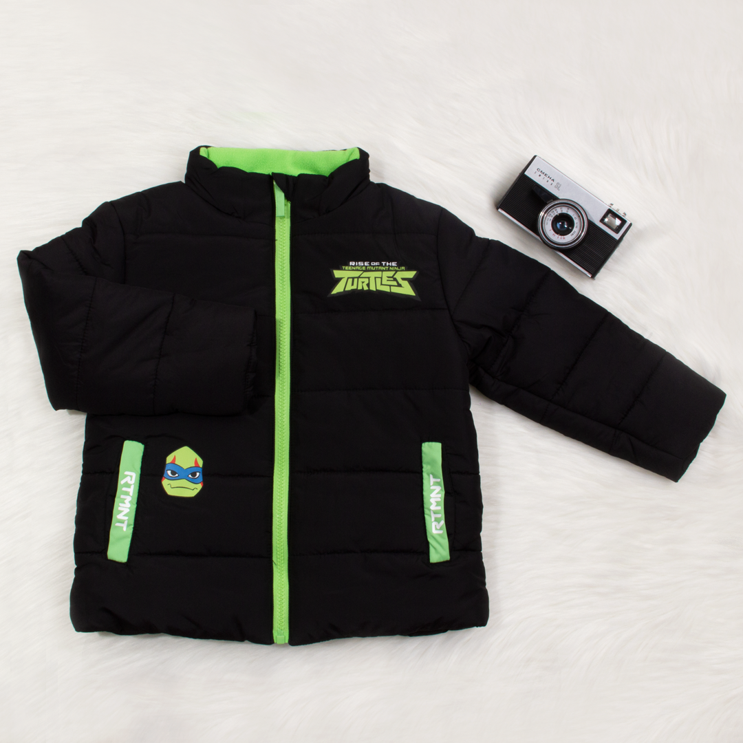 Turtles Boys Black Parachute Jacket