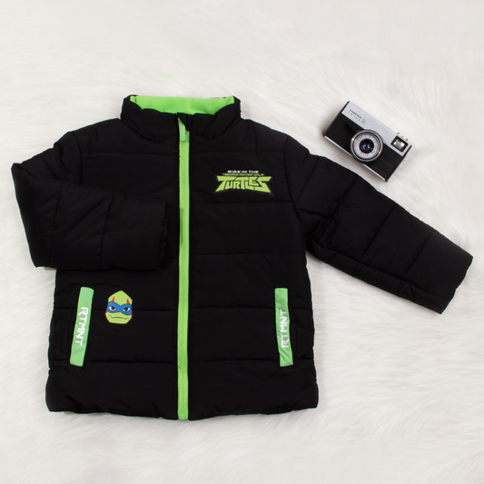 Turtles Boys Black Parachute Jacket