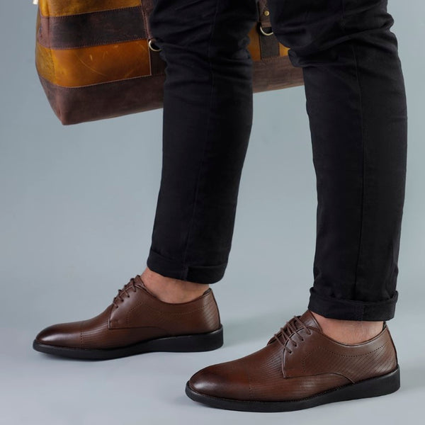 Men’s Turkiye-origin Formal Leather Shoes in Brown