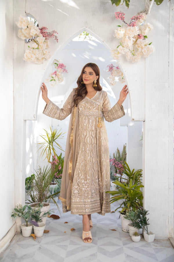 Manahils Stitched Formals Kurti 105