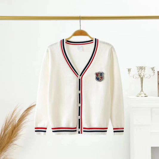 Off-White Front Open Full Sleeves Sweater