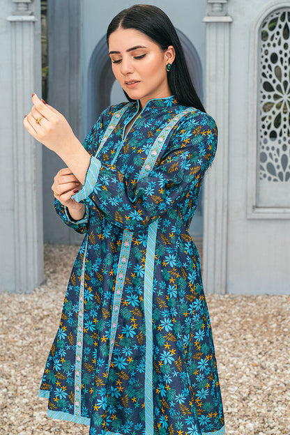 2 pc Printed Semi Frock Embroidery Suit WEMB-002