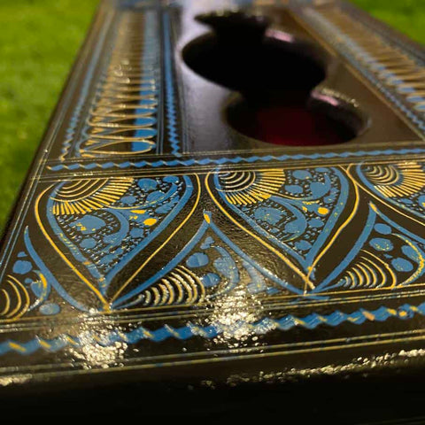 Elevate Your Decor with the Stunning Black and Blue Naqshi Tissue Box