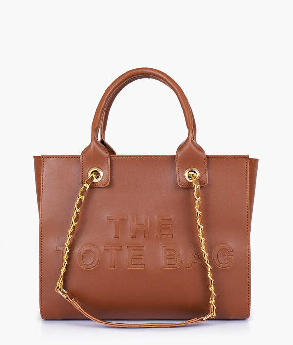 RTW Creation - Brown chain handle tote